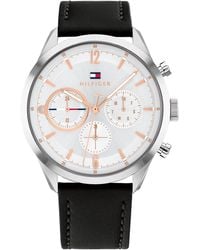 Tommy Hilfiger - Reloj Analógico de Cuarzo multifunción para Hombre con Correa en Piel Negro - 1791941 - Lyst