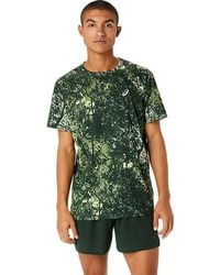 Asics - All Over Print Ss Top T-shirt Voor - Lyst