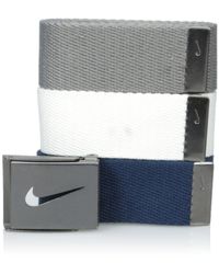Nike - Paquete de 3 cinturones de tela para hombre - Lyst