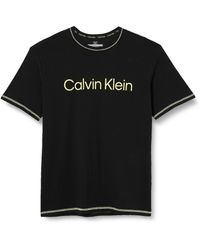 Calvin Klein - Comfort Cotton Line - Black - M - Ck Nightwear - Signature Logo White Print - 100% Cotton Pyjama - Lyst