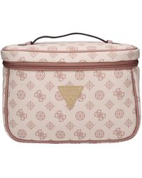 Guess - Wilder Toiletry Train Case Light Nude - Lyst