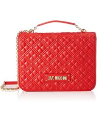 Love Moschino - Precollezione Ss21 Schultertasche groß aus PU-Kunststoff New Shiny Quilted - Lyst