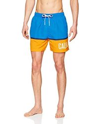 Calvin Klein Medium Drawstring, Bañador para Hombre - Azul