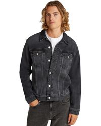 Calvin Klein - Uomo Giacca in Jeans Slim con Taschini sul Petto - Lyst
