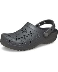 Crocs™ - Classic Floral Cut-Out Clog 41-42 EU Black Sand - Lyst