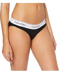 Calvin Klein - Underwear - Bikini Brief - Modern Cotton - Medium Rise Waist - Signature Waistband Elastic - Black - Lyst