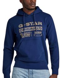 G-Star RAW - Distressed Originals Hooded Sweatshirt - Lyst
