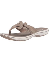 Clarks Brinkley Flora Flip-flop in Black | Lyst
