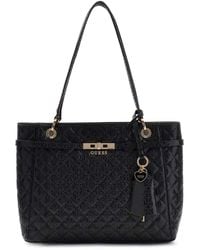 Guess - Sac à épaule Idra Noel Tote Bag Black noir - Lyst