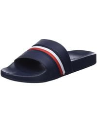 Tommy Hilfiger - Global Stripes Slide Sandal Flip-flops - Lyst