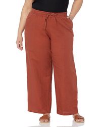 Amazon Essentials - Linen Blend Drawstring Relaxed-fit Wide-leg Trouser - Lyst