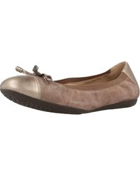 Geox - D Lola 2fit Ballerina Shoes Grey Brown - Lyst
