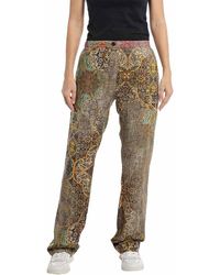 Replay - W8828 Mix All Over Printed Viscose Fabric Pants - Lyst