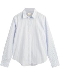 GANT - Reg Poplin Stripe Shirt Blouse - Lyst