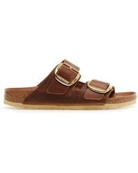 Birkenstock - Sandale Arizona Big Buckle geöltes Nubukleder schmal Braun 41 - Lyst