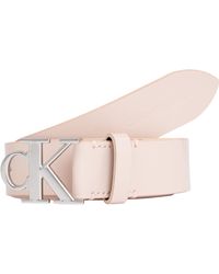 Calvin Klein - Round Mono Pl Lthr Belt 30mm K60k611490 - Lyst