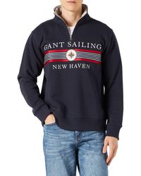 GANT - D1 Sailing Half Zip Sweat Sweatshirt - Lyst