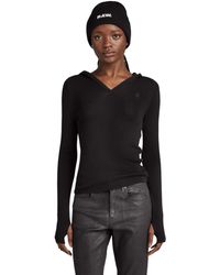 G-Star RAW - Jersey Hooded Slim Knitted Para Mujer - Lyst
