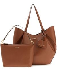 Guess - Shopper Amorette 2 in 1 Tote Bag Cognac braun - Lyst