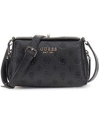 Guess - Phoebe Mini Crossbody Bag Black Logo - Lyst
