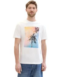 Tom Tailor - T-Shirt mit sommerlichem Fotoprint - Lyst