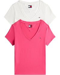 Tommy Hilfiger - 2er Pack T-Shirts Kurzarm mit V-Ausschnitt - Lyst