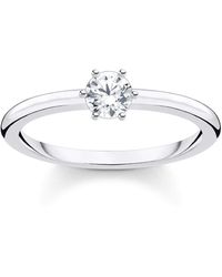 Thomas Sabo - Anello da donna pietra bianca argento sterling 925 TR2313-051-14 - Lyst