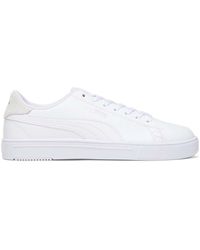 PUMA - Womens Serve Pro Lite Lace Up Sneakers Shoes Casual - White, White, 3.5 Uk - Lyst