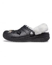 Crocs™ - Adult Classic Glitter Lined Clogs | Fuzzy Slippers - Lyst