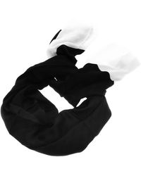 Calvin Klein - Monogram Jacquard Head Scarf 80x180 Black/White - Lyst