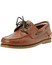 Tommy Hilfiger - Chaussures Bateau TH Boat Shoe Core leather Cuir - Lyst