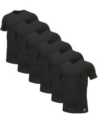 adidas - 6 er Pack V-Neck T-Shirt Unterhemd V-Ausschnitt Baumwolle langlebig - Lyst