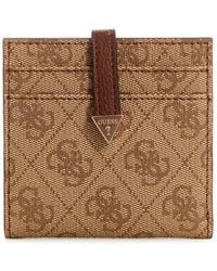 Guess - Laurel Card Case SLG TAB Latte Logo - Lyst