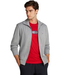 Tommy Hilfiger - Essential Terry Zt Stand Collar Mw0mw38084 Zip Through Sweatshirt - Lyst