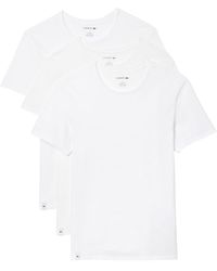 Lacoste - 3-Pack Crew Neck Regular Fit Essential T-Shirt Clothing, Cotton - Lyst
