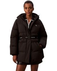 Calvin Klein - 's Belted Mid Weight Puffer Jacket - Lyst