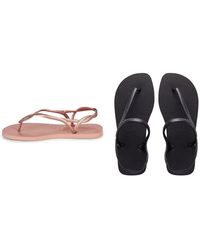 Havaianas - , , Luna, Beach Sandals, Crocus Rose, 6/7 Uk, , Flash Urban, Beach Sandals, Black, 6/7 Uk - Lyst