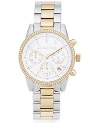 Michael Kors - Bryant Chronograph Two-tone Stainless Steel Watch - Lyst