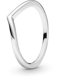 PANDORA - Prinses Wishbone Ring - Lyst