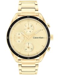 Calvin Klein - Reloj Analógico de Cuarzo multifunción para mujer con Correa en Acero Inoxidable dorado - 25200173 - Lyst