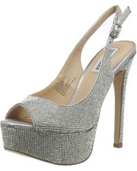 steve madden exclusive fierce rhinestone slingback heeled sandals