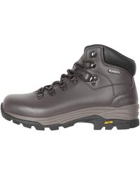 Mountain Warehouse - Skye S Waterproof Leather Vibram Hiking Boot Tan S Shoe Size 7 Uk - Lyst