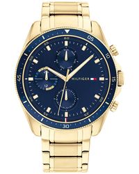 Tommy Hilfiger - Reloj Analógico de Cuarzo Multifunción para Hombre con Correa de Acero Inoxidable de Color Dorado - 1791834 - Lyst