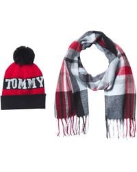 tommy hilfiger hat and scarf set womens