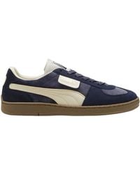 PUMA - Scarpe da uomo - Sneakers Super Team Velvet Beige blu/beige - Lyst