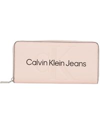 Calvin Klein - Portemonnaie Sculpted Zip Around Mono mit Münzfach - Lyst
