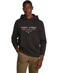 Tommy Hilfiger - Hilfiger Center Stack Hoody Mw0mw38672 Pullover Hoodie - Lyst