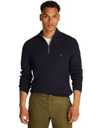 Tommy Hilfiger - Jersey con Cremallera Hombre Racking Structure con Cuello Vuelto - Lyst