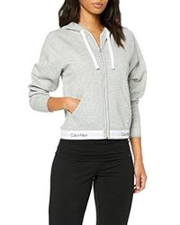 Calvin Klein Top Full Zip Hoodie - Gray