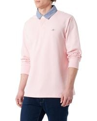 GANT - Reg Chambray Heavy Rugger Polo Shirt - Lyst